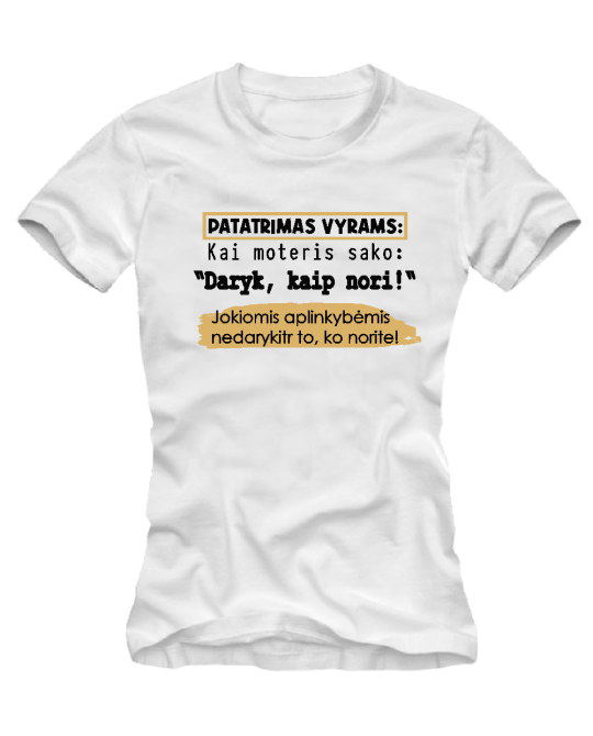 Marškinėliai patarimas vyrams